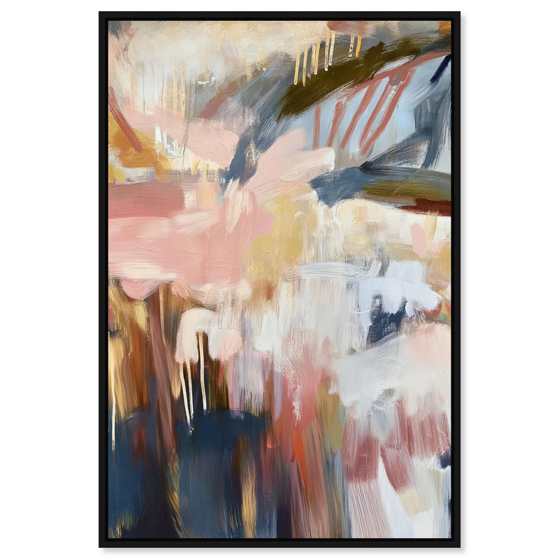 Colorful Murmurs II Canvas Abstract Print by Oliver Gal, Black Frame, 10 x 15, 37"H x 25"W, Black Frame