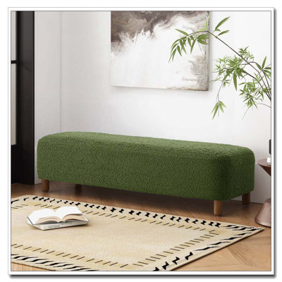 Boucle Upholstered Bench
