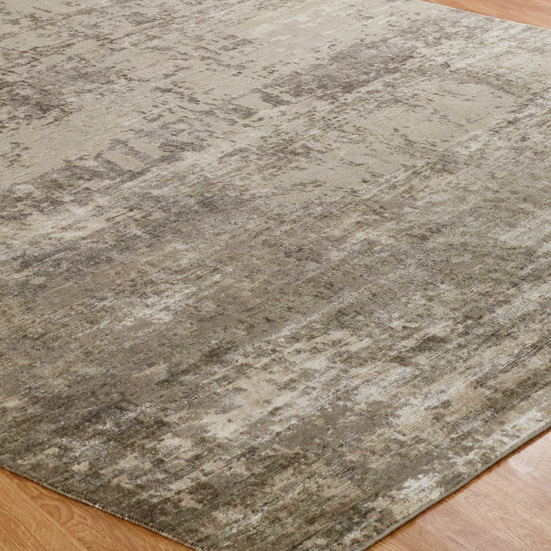 Hand Knotted Area Rug, Rectangle 9' x 12'