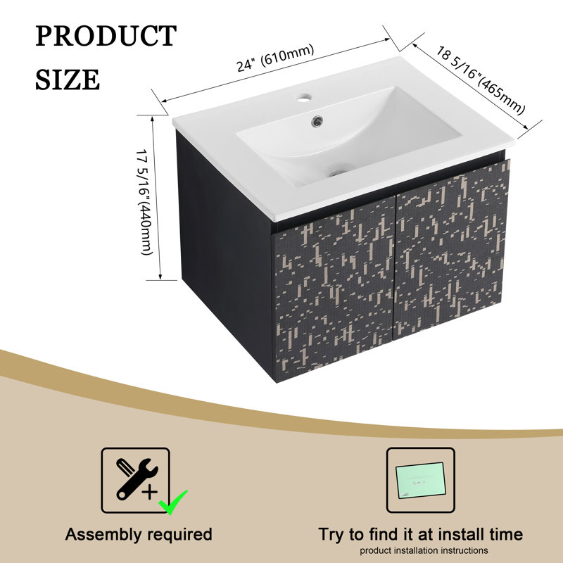 Ensemble de meuble-lavabo simple 24,03 po Dowelltown