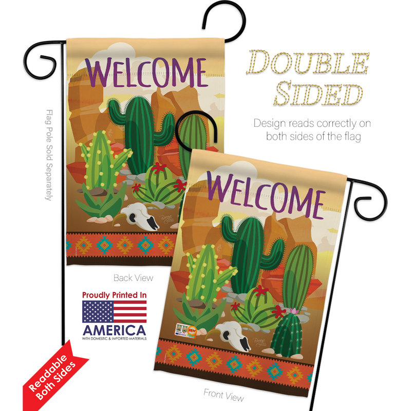 Double Sided 18.5'' H x 13'' W Polyester Flag Set
