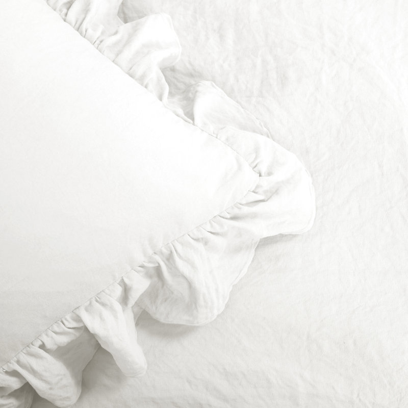 Reyna Microfiber 3 Piece Comforter Set, King Comforter + 2 King Shams, Pure White