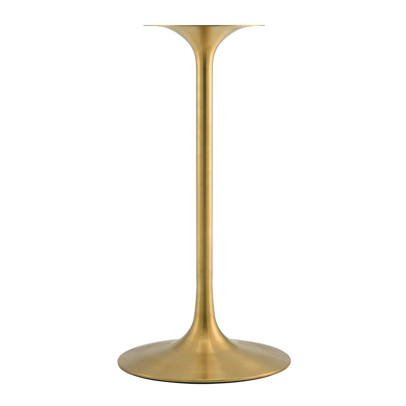  Lippa Oval Artificial Marble Dining Table, Gold, White, 41" H x 28" L x 28" W