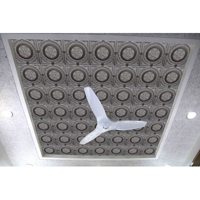 Falkirk Perth 24 in. L x 24 in. W High Gloss PVC Glue Up Ceiling Tile Ceiling Tile In
