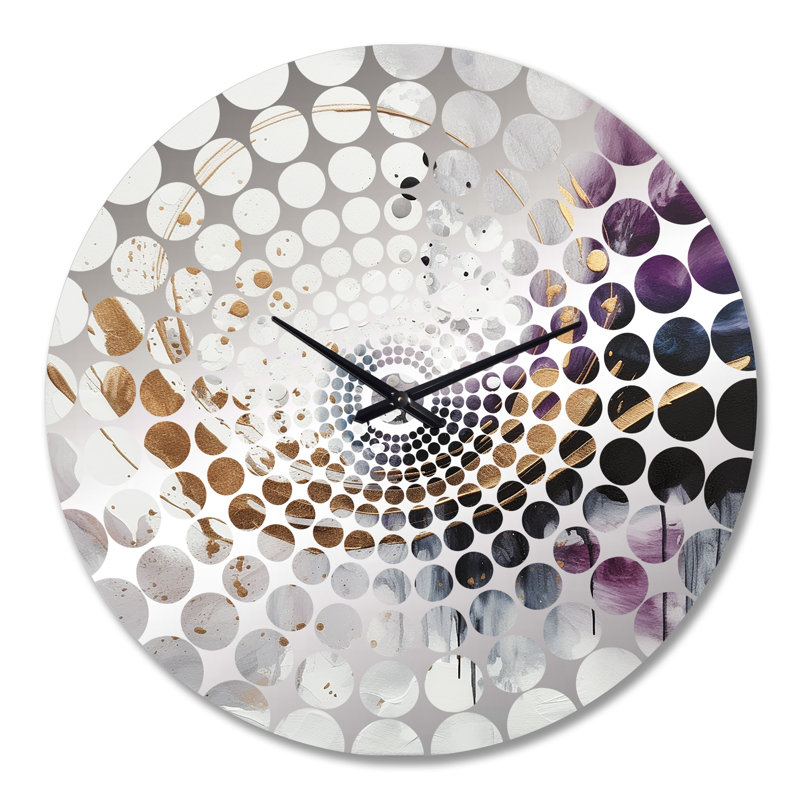 DUFOS - Horloge murale abstraite en marbre, Très grand