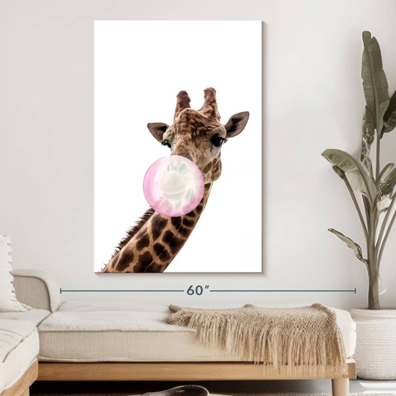 Girafe à bulles, H 51 po x l 34 po x P 1,25 po