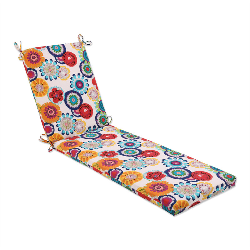 Coussin de salon intérieur/extérieur méridienne, Blanc / bleu