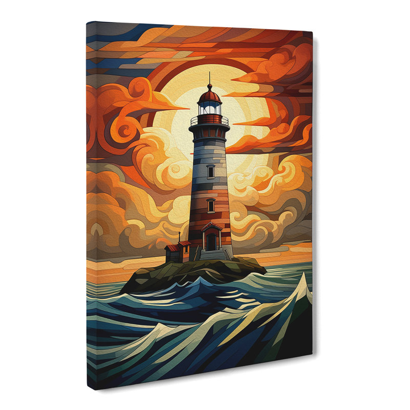 Lighthouse Deco No.3 - Wrapped Canvas, 76cm H x 50cm W x 3cm D