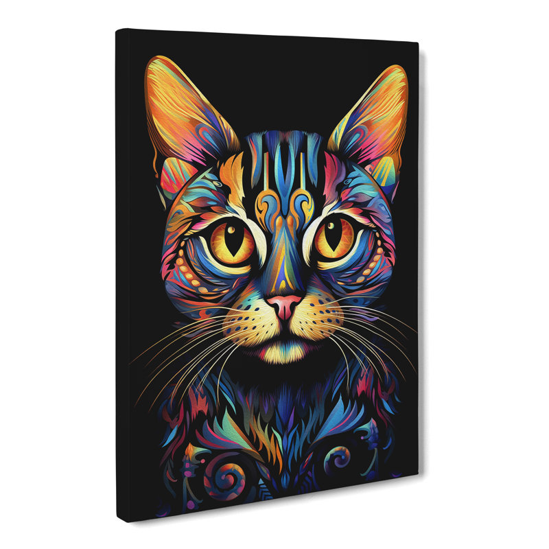 Bengal Cat Futurism No.2 - No Frame Print, 76cm H x 50cm W x 3cm D
