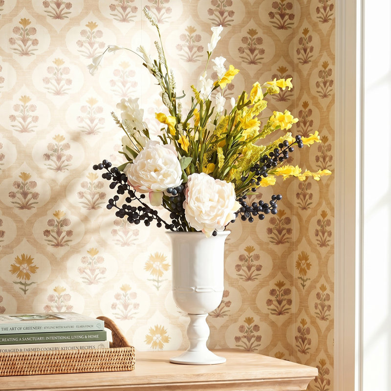 Winnetka Artificial Peony Floral Arrangement