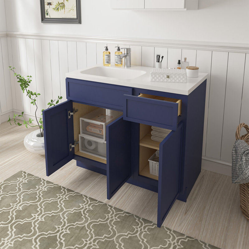 Base de meuble-lavabo simple 39 po seulement, Bleu