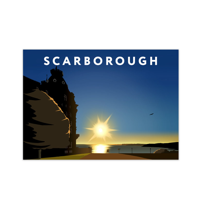 Scarborough Sunrise Grand Hotel by Richard O'Neill - Print, 30cm H x 42cm W x 1cm D