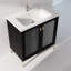 Meuble-lavabo simple 31,9 po avec plateau en céramique Tyia