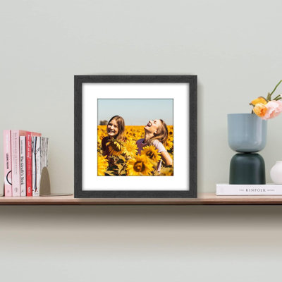 Ensemble de 6 cadres photo noirs rustiques 12 x 12