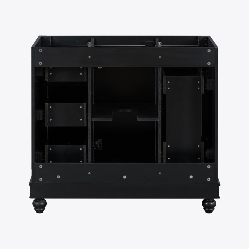 Meuble-lavabo noir 36 po (lavabo non inclus)