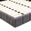 Lit tapissier élégant en chenille beige avec motif à damier, très grand, gris-1052717039-1052717037