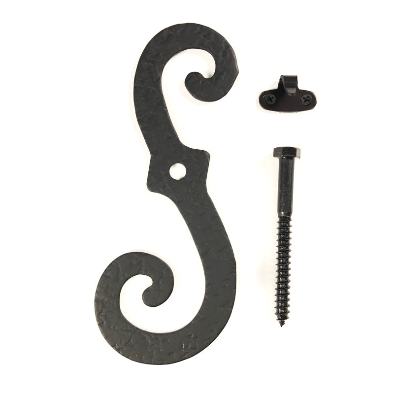 Black Metal S-Shaped Shutter Holdback Pair