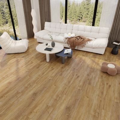 7 In. X 48 In. 12Mil 5Mm Waterproof SPC Rigid Core Luxury Vinyl Plank Flooring