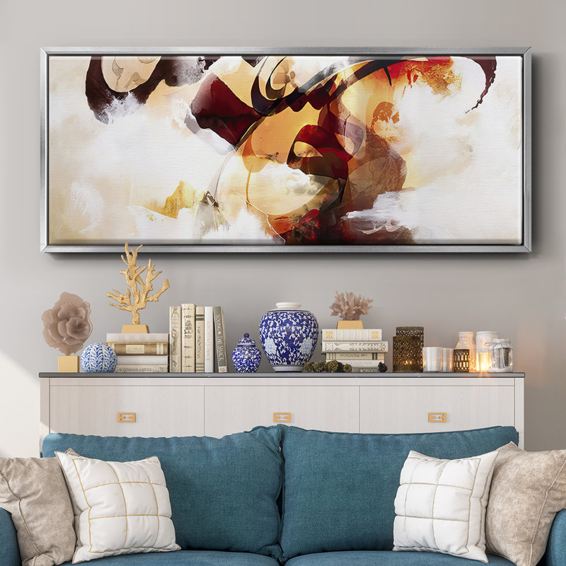 Ramad IV- Framed Canvas, 8" H x 20" W
