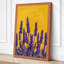 Lupines Against Gold Botanical - Wrapped Canvas-743356048-743356051