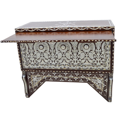 Syrian 39'' Solid Wood Top Console Table