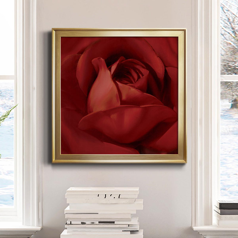 Sincere Red - Photographie de cadre photo sur toile, Or, H 30,5 po x l 30,5 po x P 1,5 po