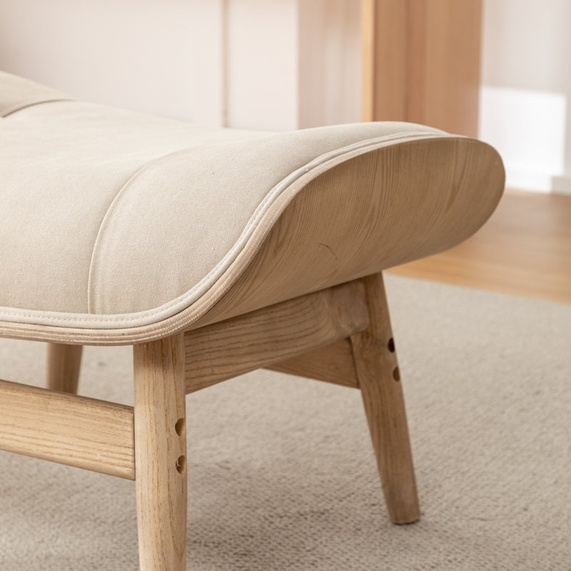 Repose-pieds Jeyshan, Polyester brun clair