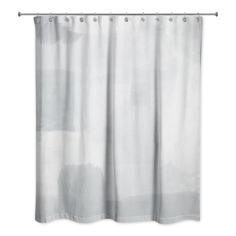 Rideau de douche abstrait bleu gris
