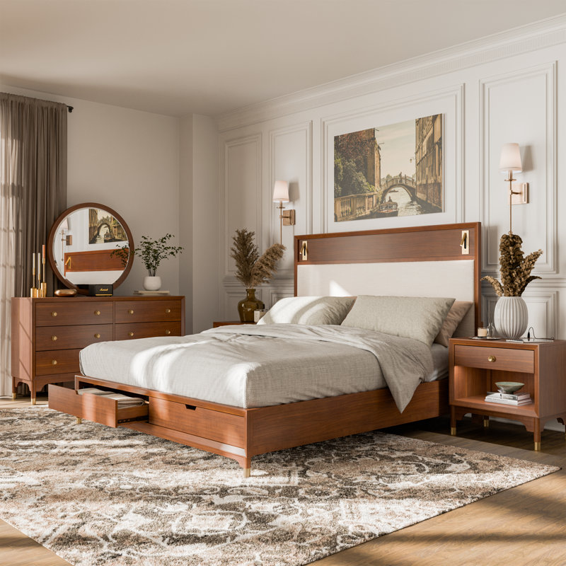 Oberlander 5-Piece Bedroom Set With Storage Footboard Drawer, Grand