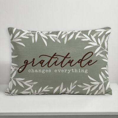 Gratitude Changes Everything 20 x 14 Spun Poly Pillow