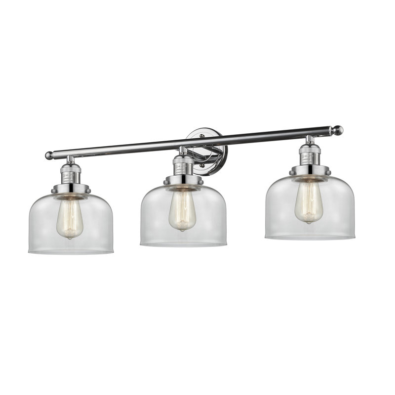 Éclairage de meuble-lavabo en chrome poli 3 lumières Merha