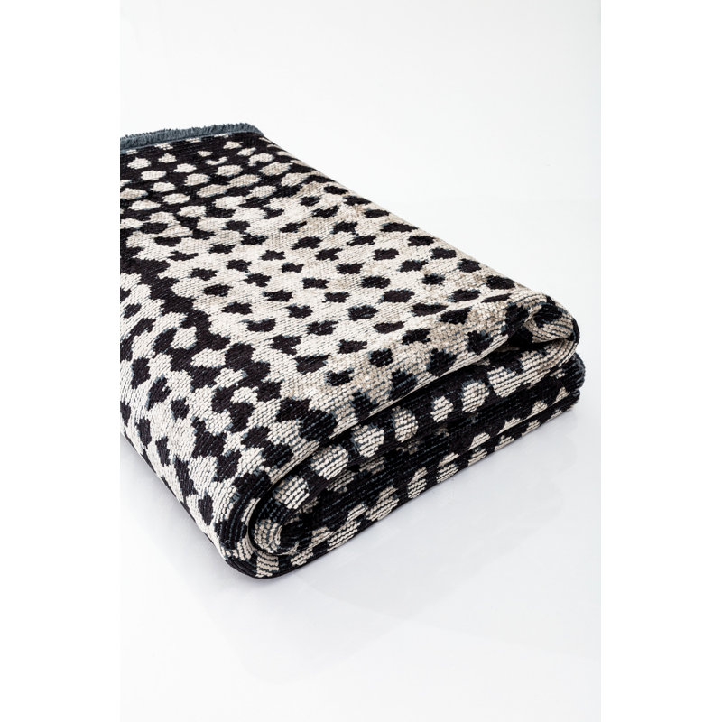 Rapture Beige/Black Geometric Luxury Area Rug, Rectangle 7'10" x 11'2"