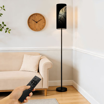Floor Lamp  Basketball white closeup Dimmable Modern Standing Lamp with Remote Control Footswitch Bulb Lampshade Tall Pole Corner Lamp for Living Room Bedroom Office