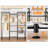 49.76" Open Storage Wardrobe System – 4 Hanging Areas 8 Shelves Sturdy Iron Closet Organizer