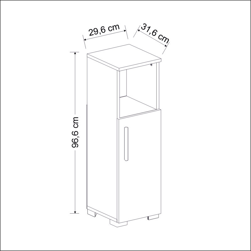 Lisamaria 96.6cm Kitchen Pantry