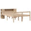 Bookcase Bed Without Mattress Solid Wood Pine-1880856505