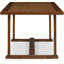 Table de salle à manger ClickDecor Vaughn 67'' en bois massif, style rustique moderne du milieu du siècle, plateau en bois massif pour salon
