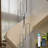 Keysha 8 - Light Unique Chandelier Large Long Cluster Pendant for Stairs Hallway with Remote Control