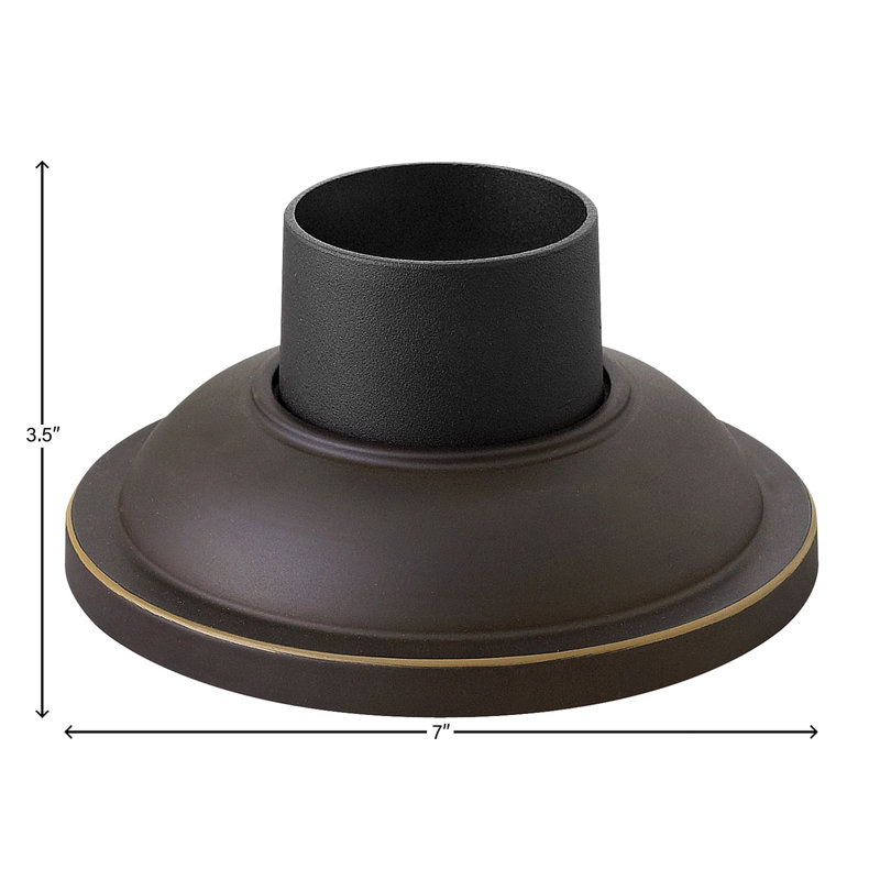 Support pour pilier d'extérieur, Bronze frotté à l'huile