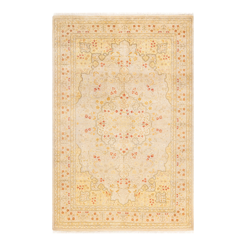 Classic One-of-a-Kind 4' 2" x 6' 4" Hand Knotted Area Rug