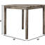 Table de salle à manger 5 pièces pour comptoir, table carrée en chêne 36 pouces avec 4 tabourets en mélange de lin, style Mid-Century moderne, 4 places, finition bois grain foncé, bois franc d'ingénierie transitionnel de 36 pouces de hauteur, assemblage facile