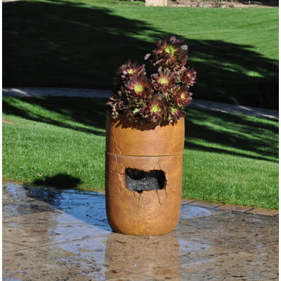 Shaler Weather Resistant Floor Fountain with Light