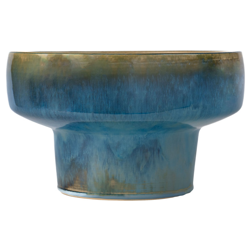 Elevated Earthenware Decorative Bowl