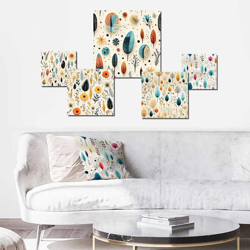 Peraza - ensemble d'art mural floral de 5