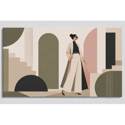 Grande mode femme, art mural, impression sur toile abstraite moderne, décor glamour contemporain pour chambre à coucher, salon de beauté, impression sur toile 24 x 36 pouces - prête à être accrochée