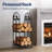 3Ft 2-Tier Wrought Iron Storage Log Rack With Elk Pattern