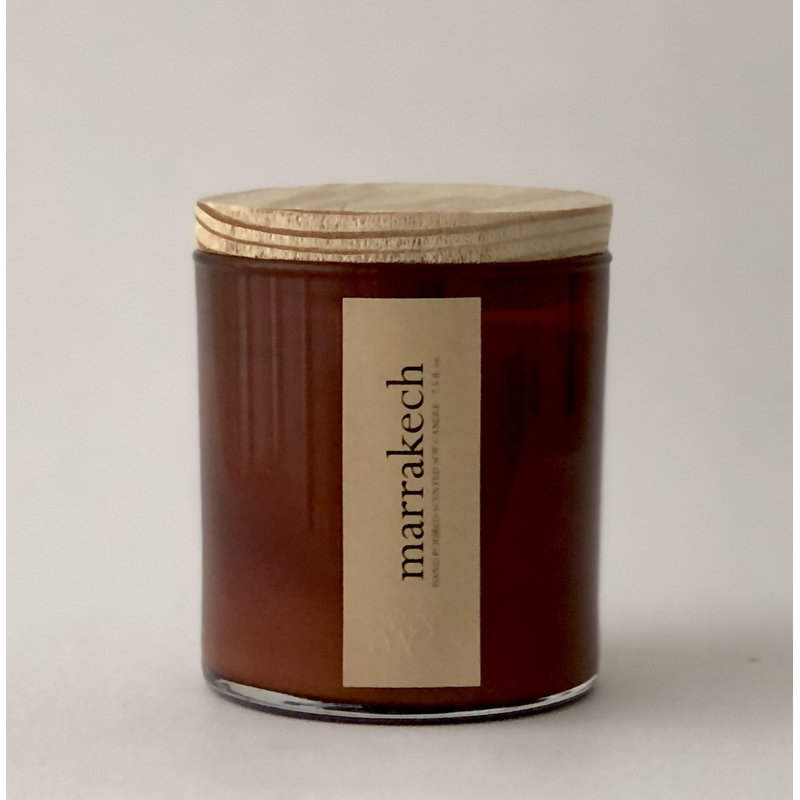 Marrakech Scented Jar Candle with Glass Holder