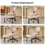 Fauteuil de bureau en velours sans accoudoirs-873815419