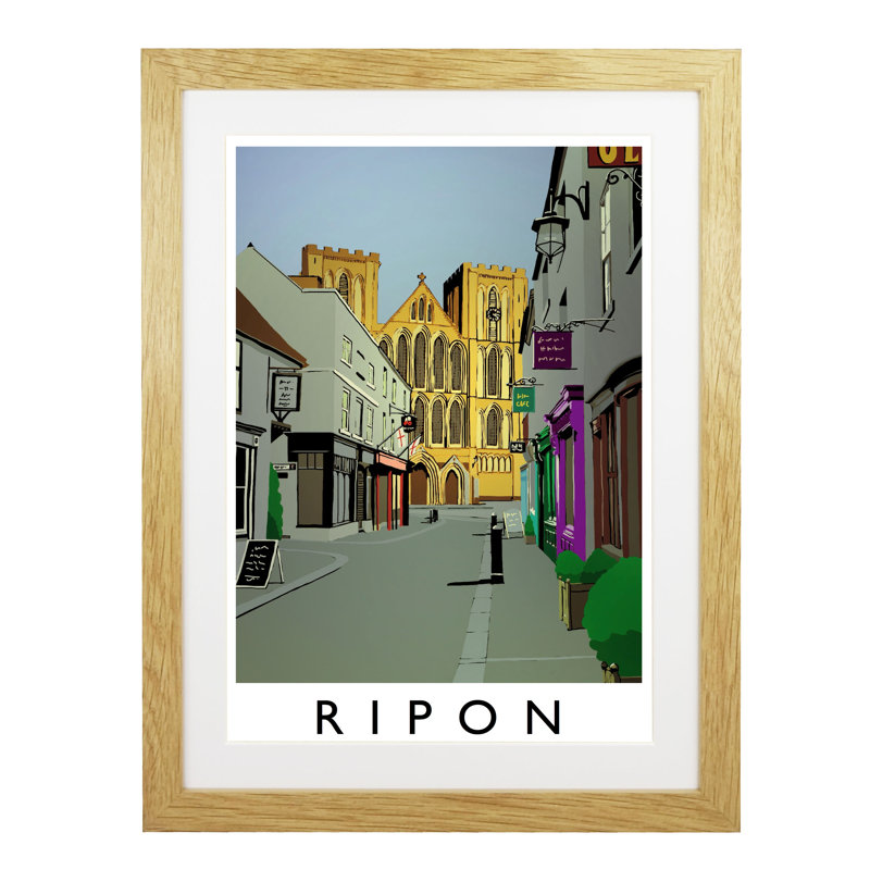 'Ripon 2' by Richard O'Neil - Print, Oak Wood Frame, 54 cm H x 44 cm W x 2.2 cm D