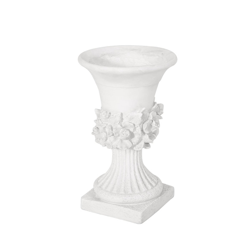 Mgo Garden Urn Planter, Antique White